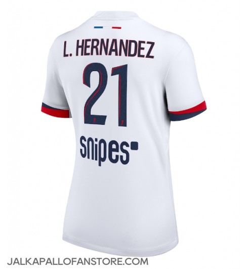 Paris Saint-Germain Lucas Hernandez #21 Vieraspaita Naisten 2025-26 Lyhythihainen Paris Saint-Germain Lucas Hernandez #21 Vieraspaita Naisten 2025-26 Lyhythihainen